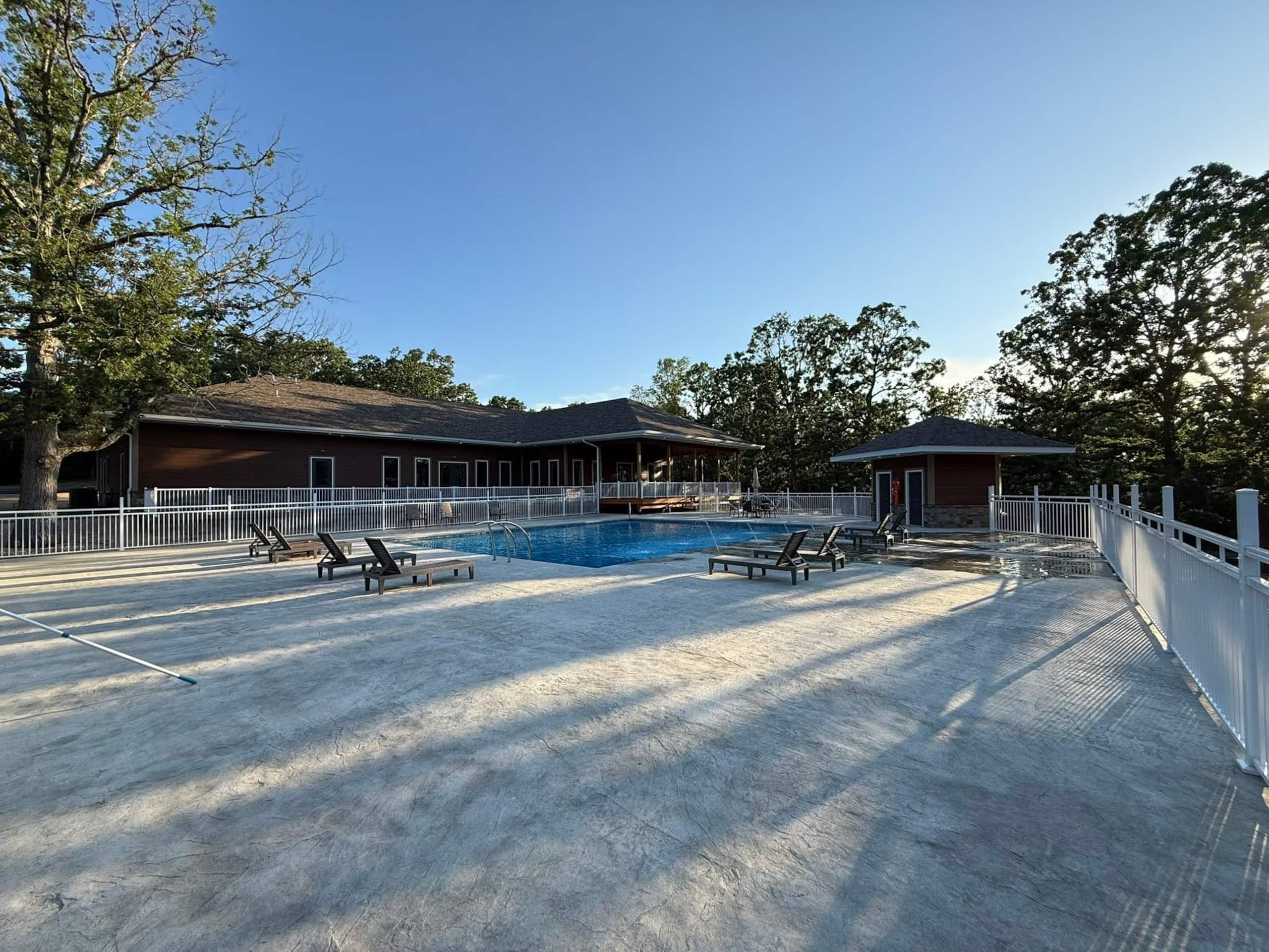 Pool at the Russell Township house